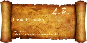 Laub Piroska névjegykártya